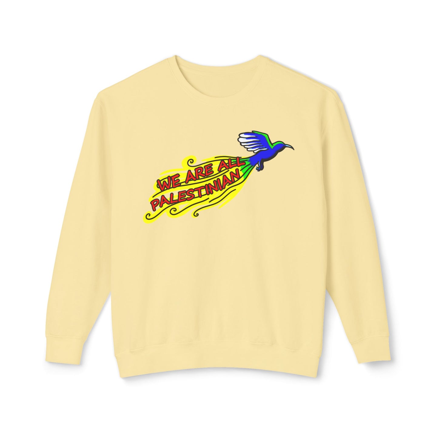Unisex Lightweight Crewneck Sweatshirt - We are all Palestinian