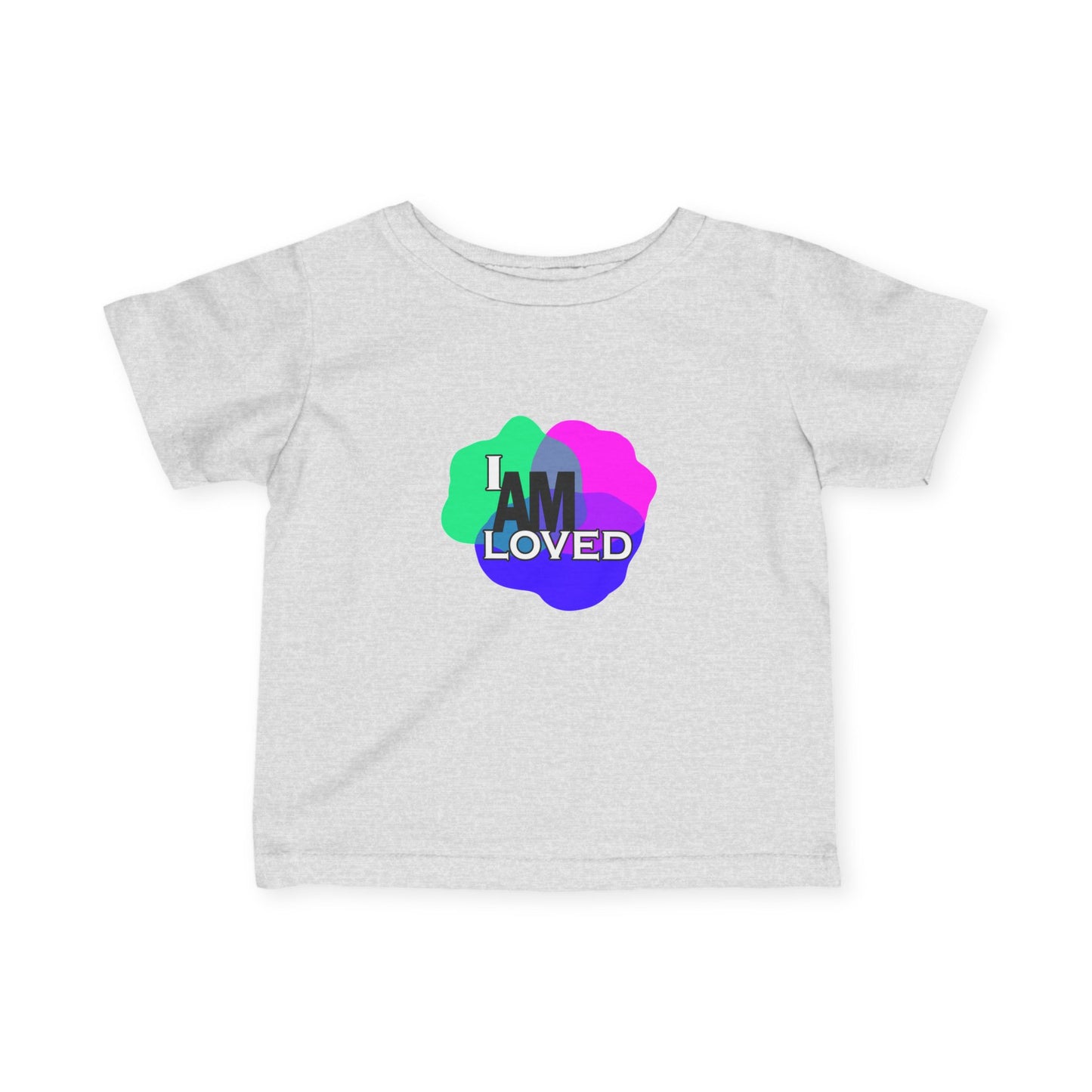 Infant Fine Jersey Tee - I Am Loved (Multicolor with pink)