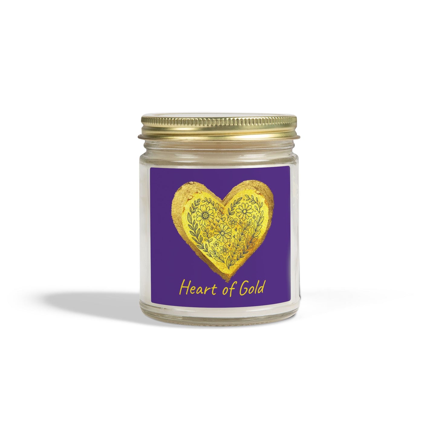 Scented Candle, Coconut Apricot Wax (9oz) - Dark Purple