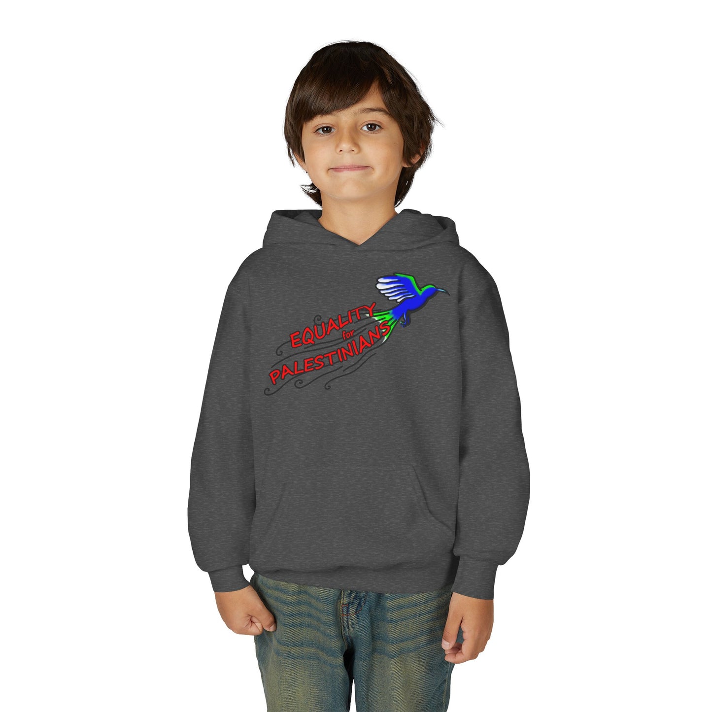 Youth Heavy Blend Hooded Sweatshirt - Equality for Palestinians