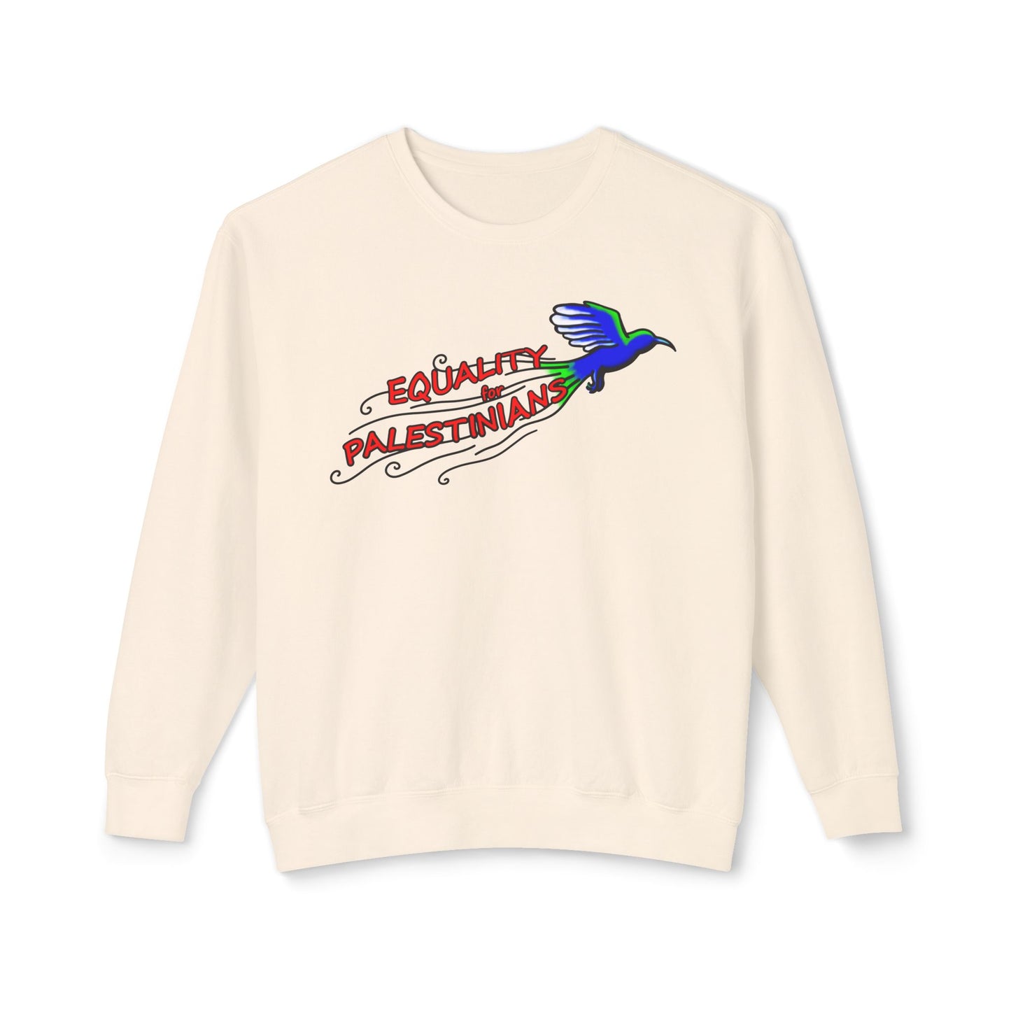 Unisex Lightweight Crewneck Sweatshirt - Equality for Palestinians