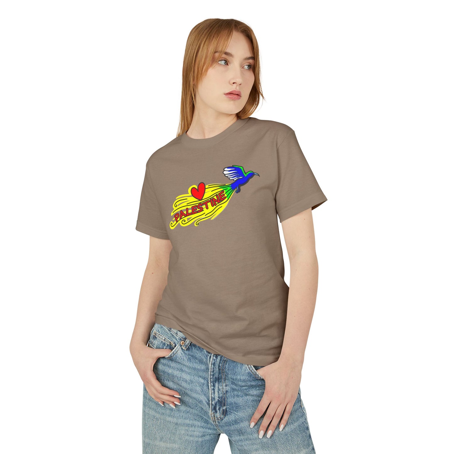 Unisex Heavyweight Cotton Tee - Love Palestine
