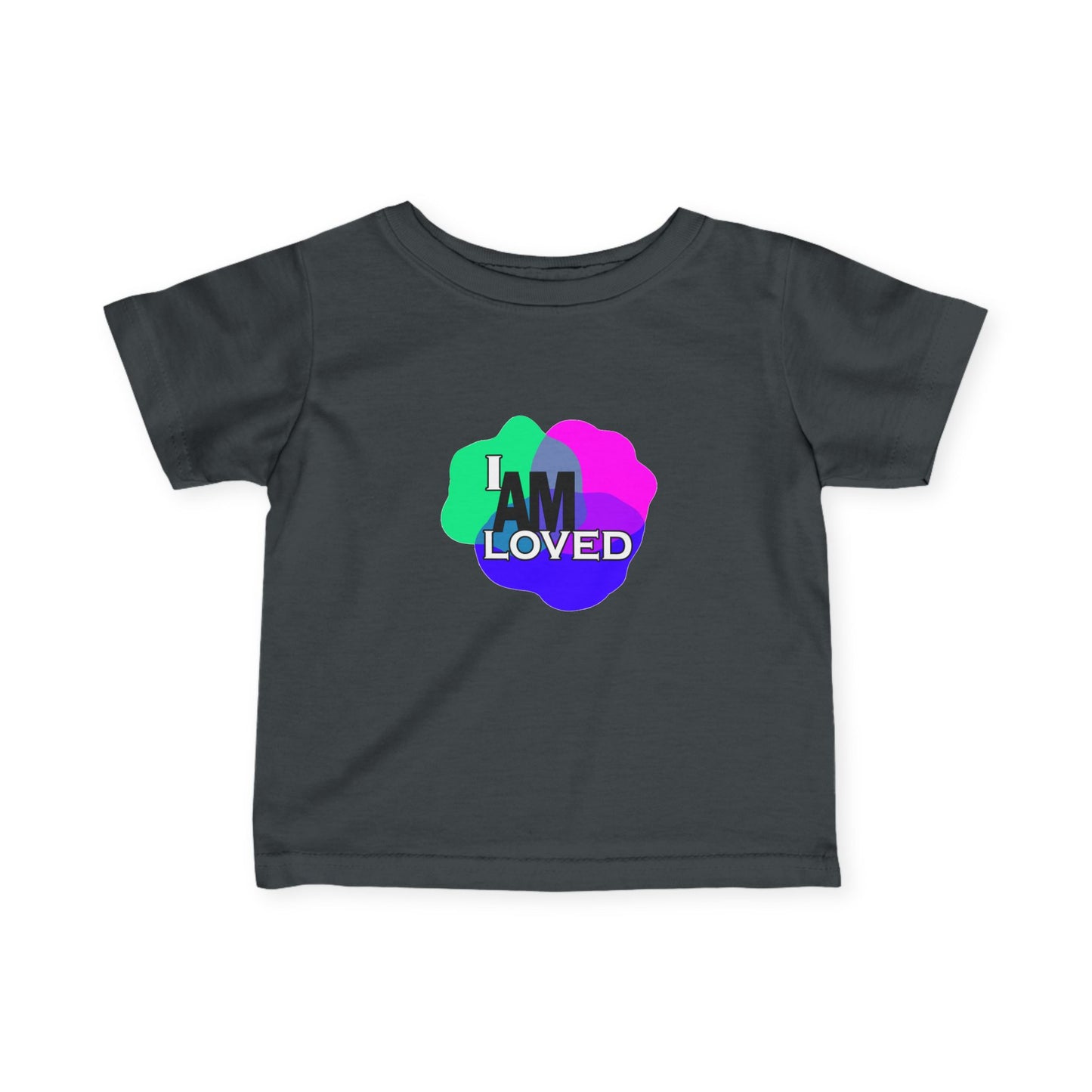 Infant Fine Jersey Tee - I Am Loved (Multicolor with pink)