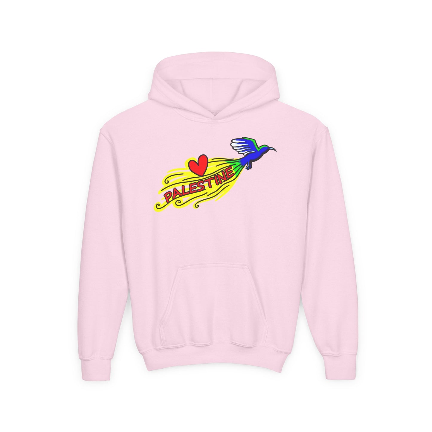Youth Heavy Blend Hooded Sweatshirt - Love Palestine