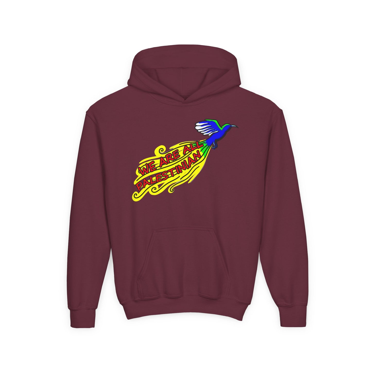 Youth Heavy Blend Hooded Sweatshirt - We are all Palestinian