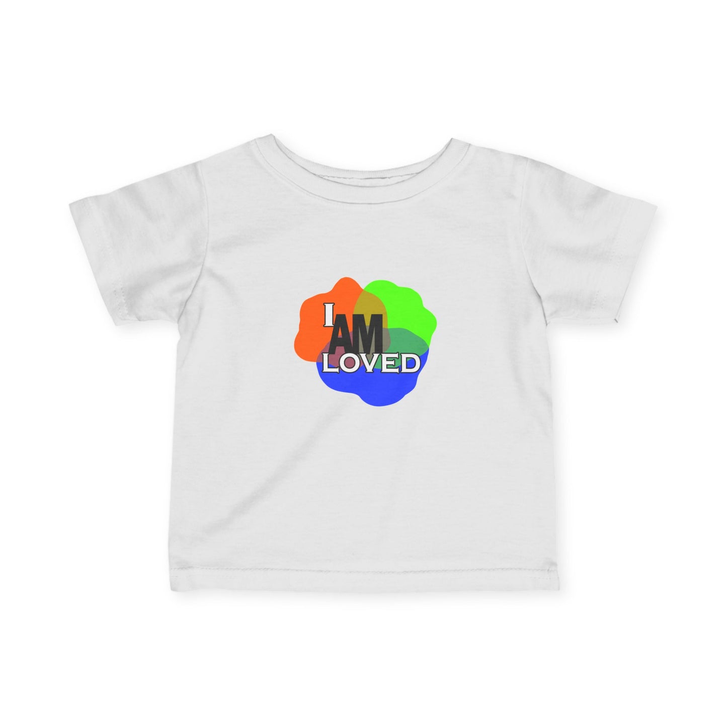 Infant Fine Jersey Tee - I Am Loved (Multicolor with green)
