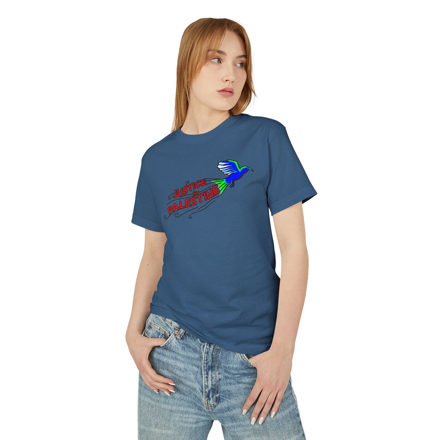 Unisex Heavyweight Cotton Tee  - Justice for Palestine