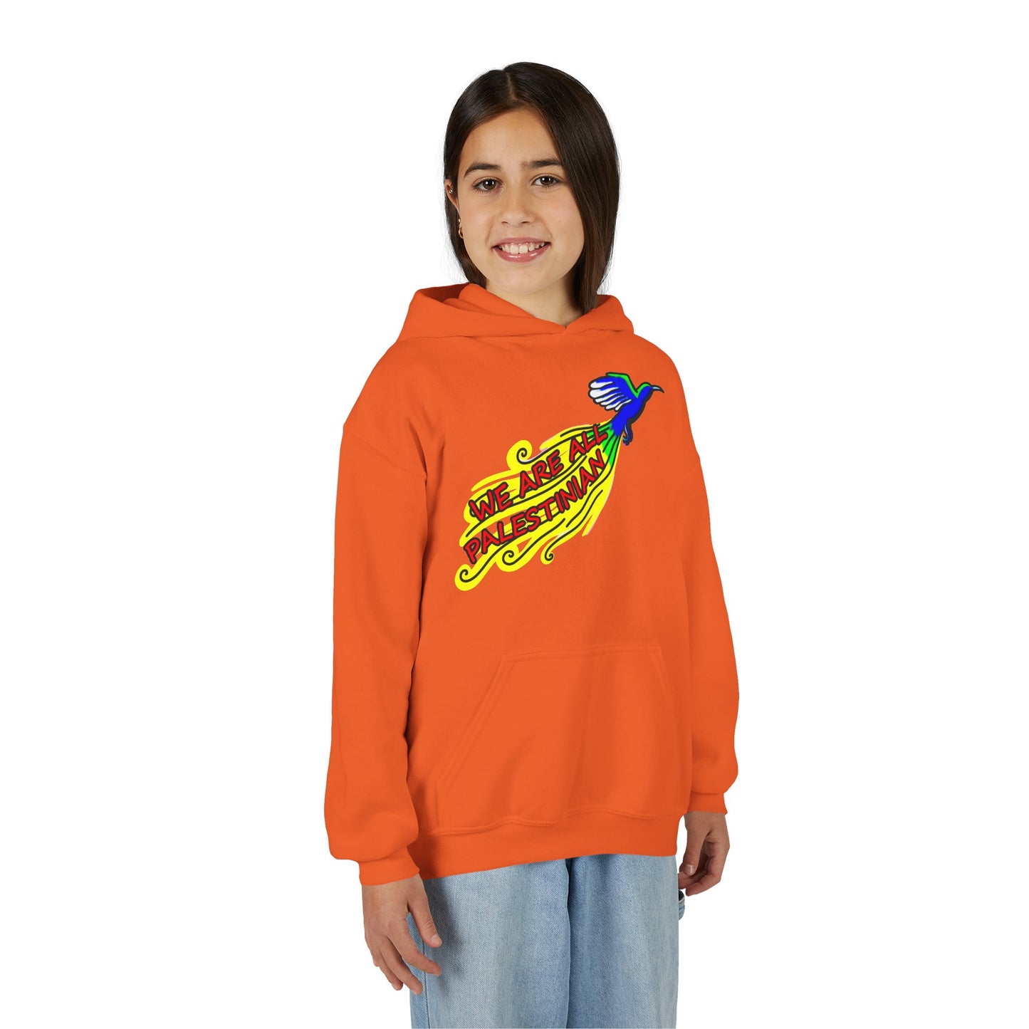 Youth Heavy Blend Hooded Sweatshirt - We are all Palestinian