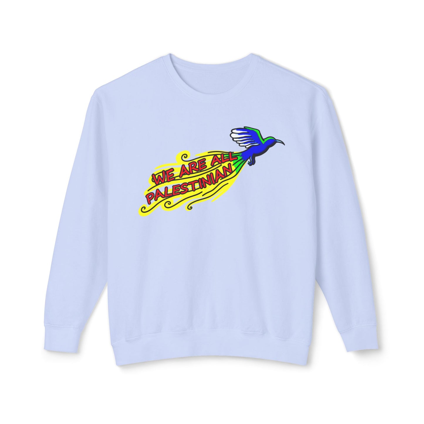 Unisex Lightweight Crewneck Sweatshirt - We are all Palestinian
