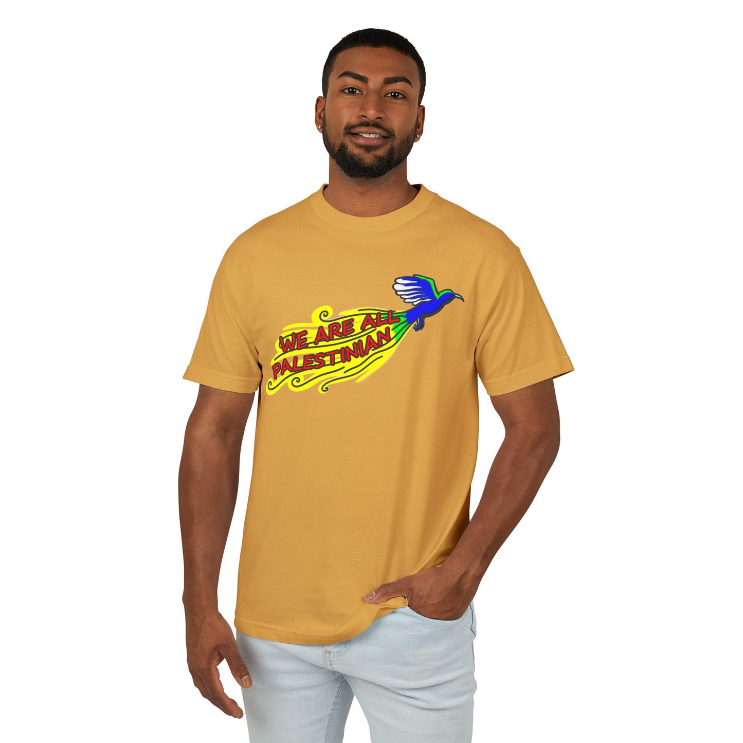 Unisex Heavyweight Cotton Tee - We Are All Palestinian