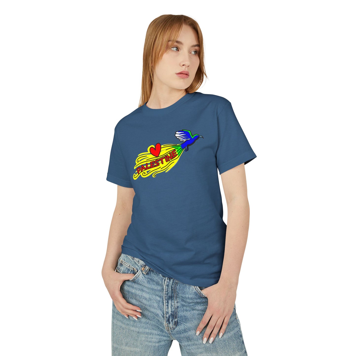 Unisex Heavyweight Cotton Tee - Love Palestine