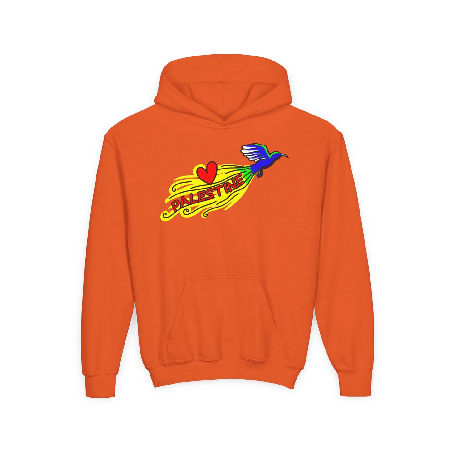 Youth Heavy Blend Hooded Sweatshirt - Love Palestine