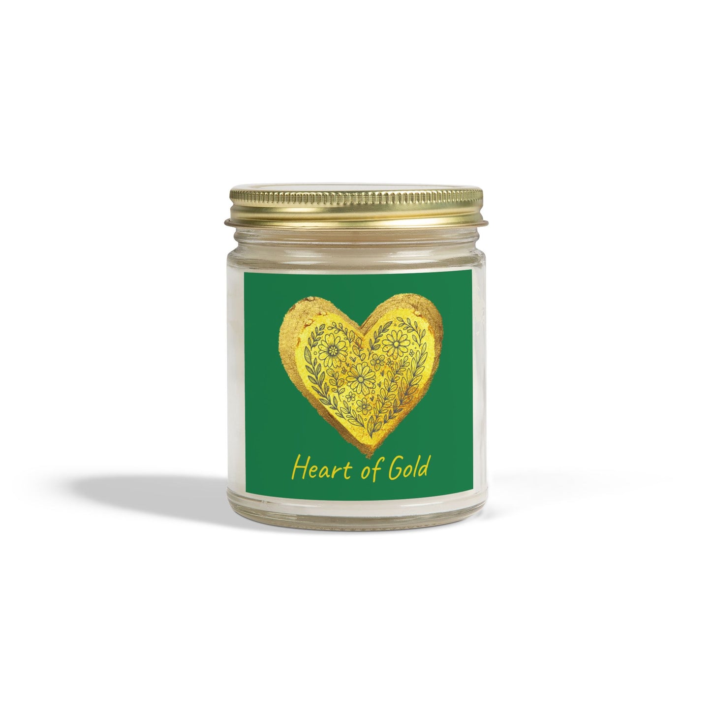 Scented Candle, Coconut Apricot Wax (9oz) - Forest Green