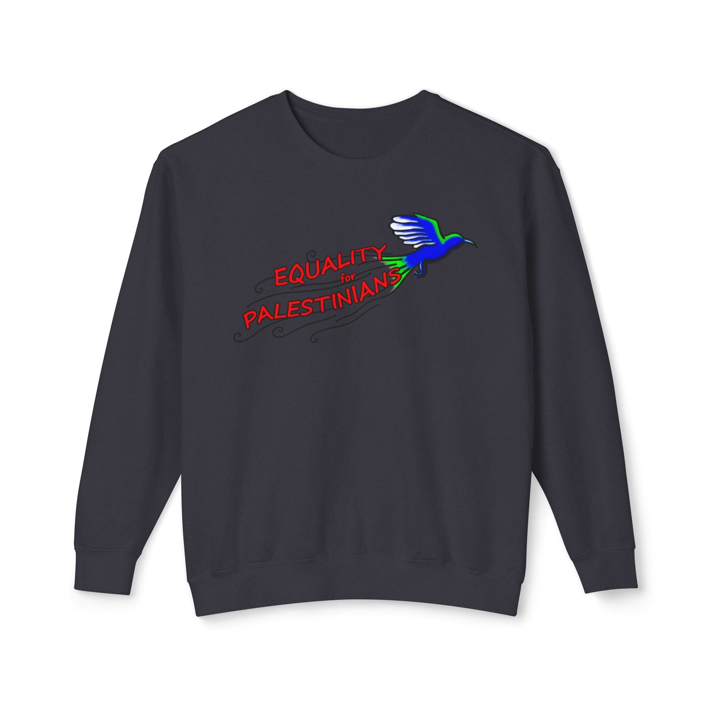 Unisex Lightweight Crewneck Sweatshirt - Equality for Palestinians