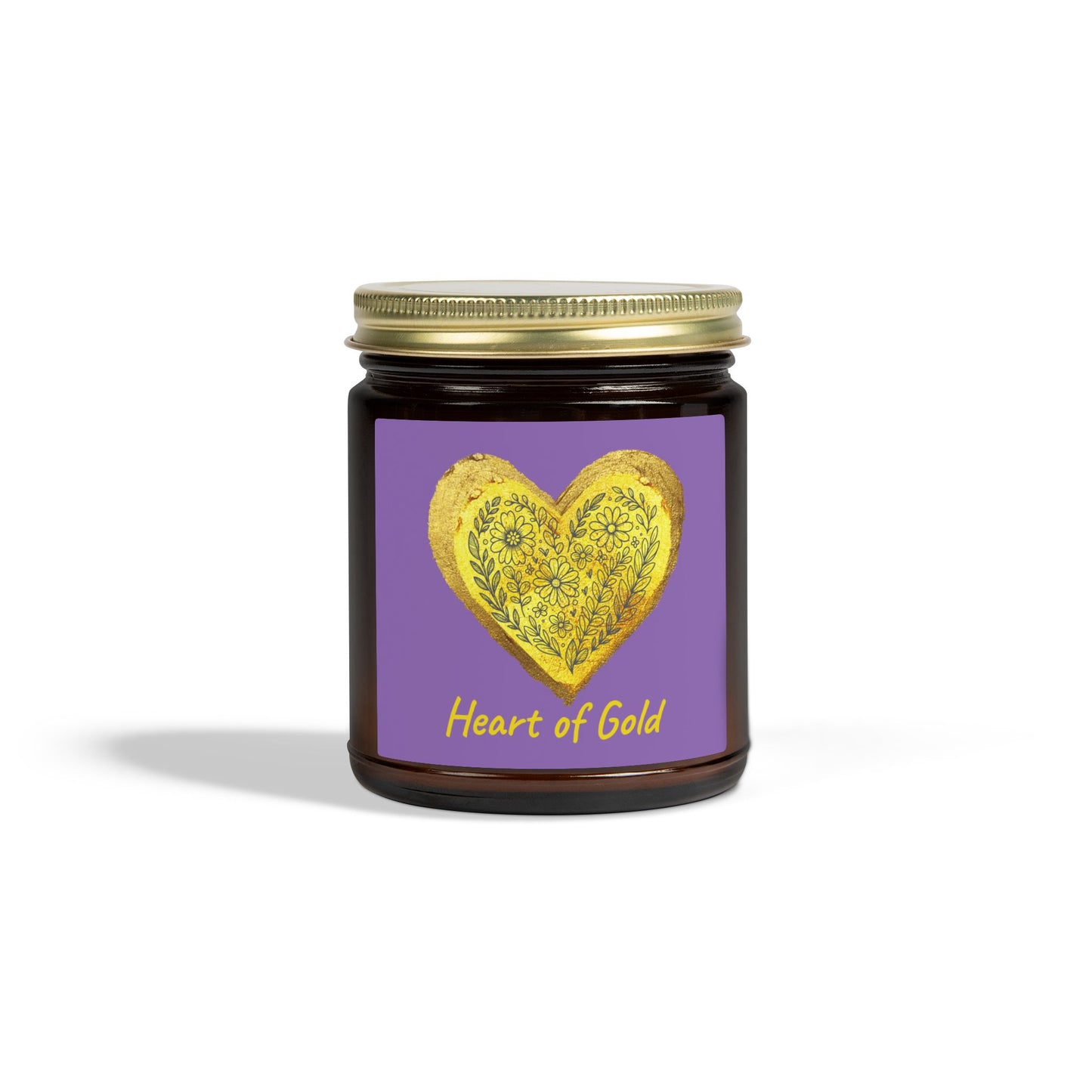 Scented Candle, Coconut Apricot Wax (9oz) - Light Purple