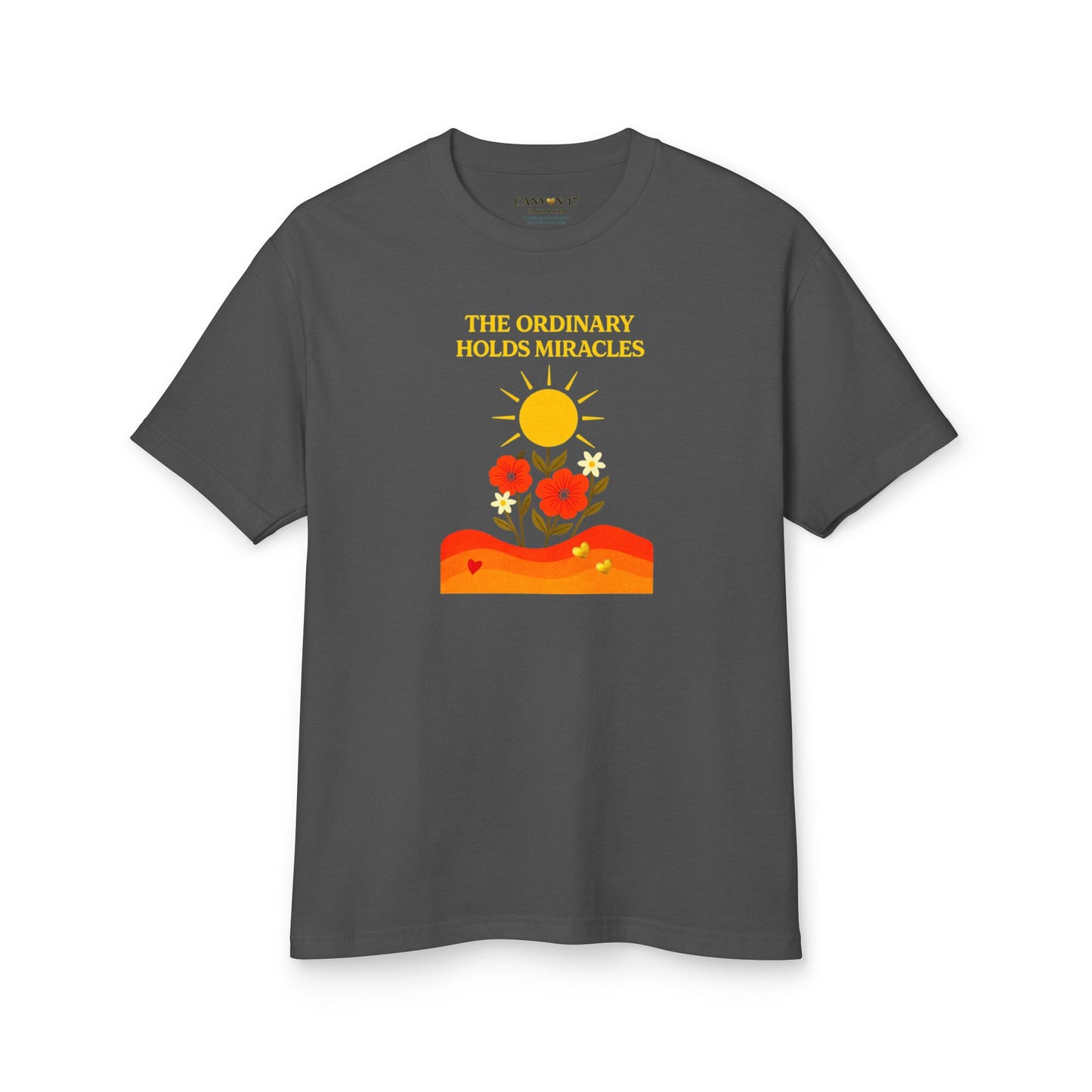 Unisex Heavyweight Cotton Tee - The Ordinary Holds Miracles