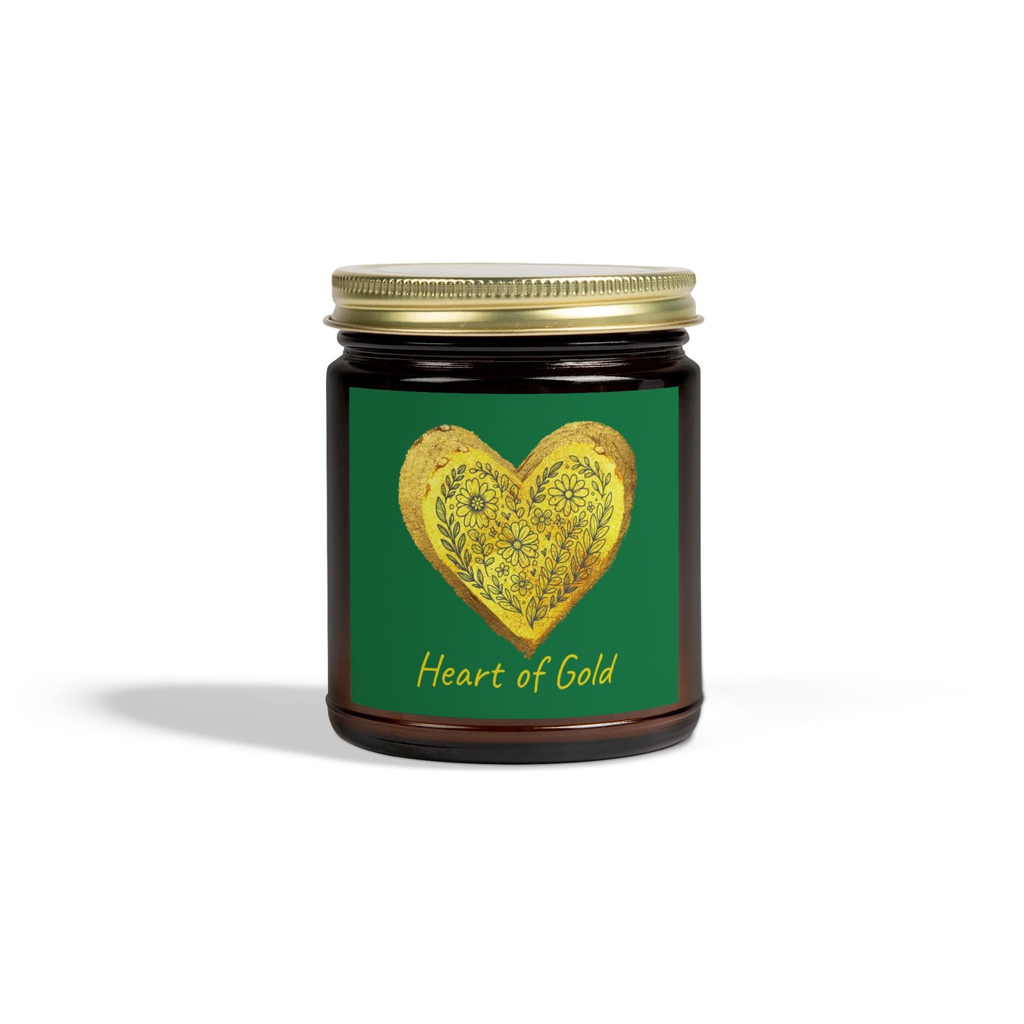 Scented Candle, Coconut Apricot Wax (9oz) - Forest Green