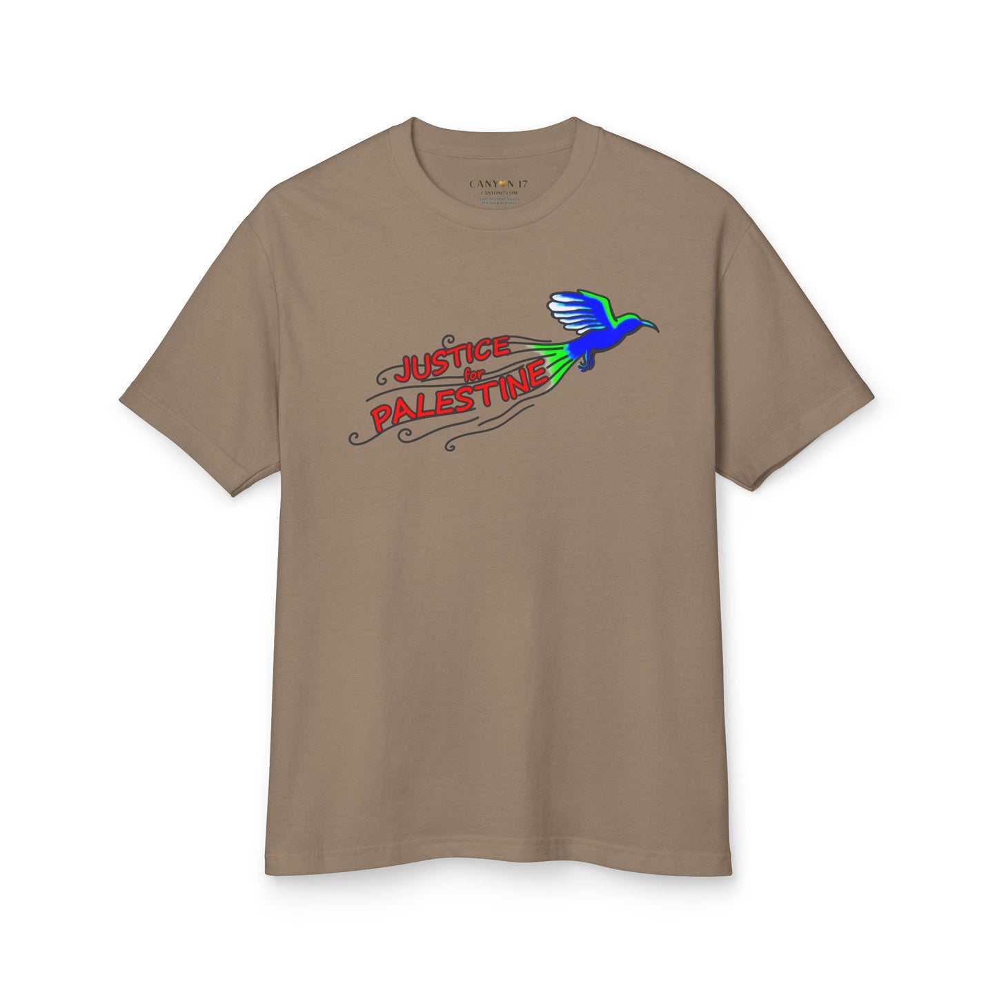 Unisex Heavyweight Cotton Tee  - Justice for Palestine