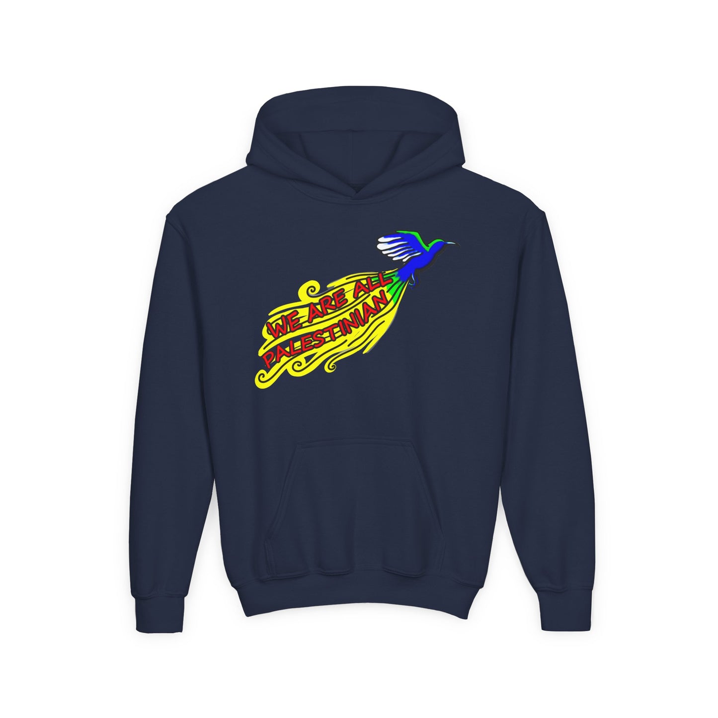 Youth Heavy Blend Hooded Sweatshirt - We are all Palestinian