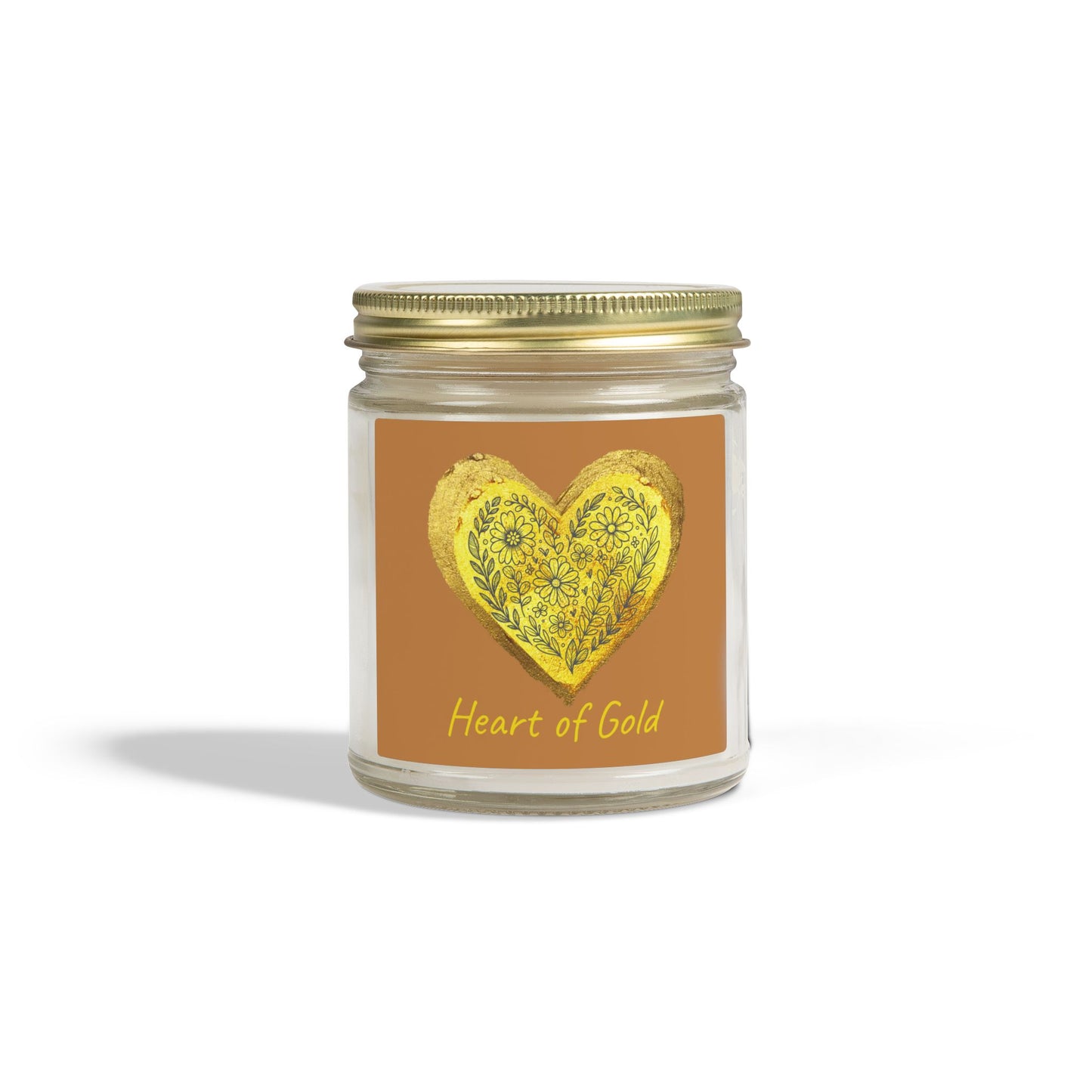 Scented Candle, Coconut Apricot Wax (9oz) - Brown