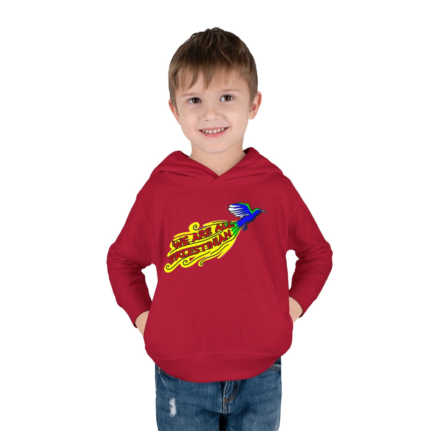 Toddler Pullover Fleece Hoodie - We are all Palestinian