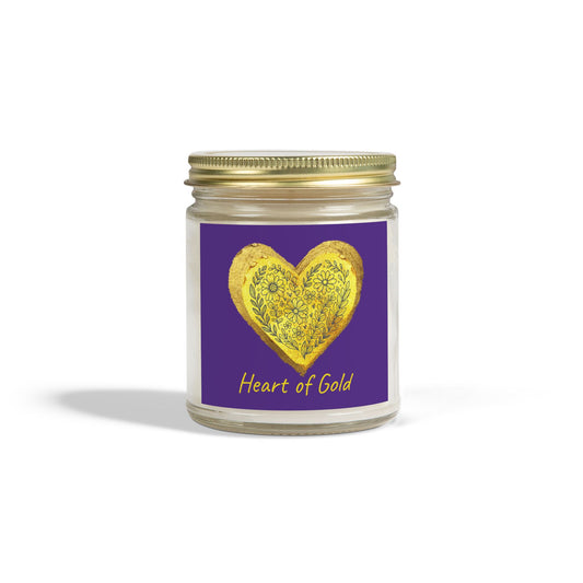 Scented Candle, Coconut Apricot Wax (9oz) - Dark Purple