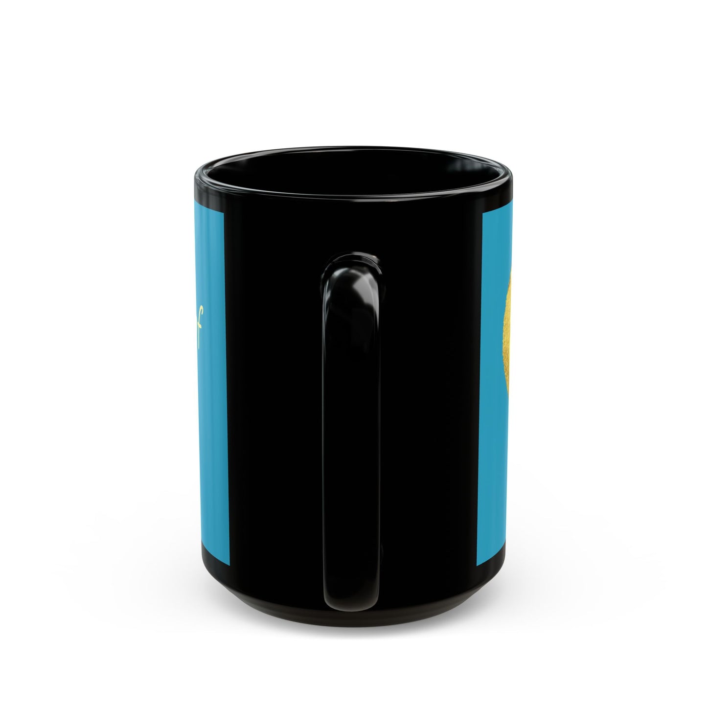 Turquoise on Black Mug  - Heart of Gold (15oz)
