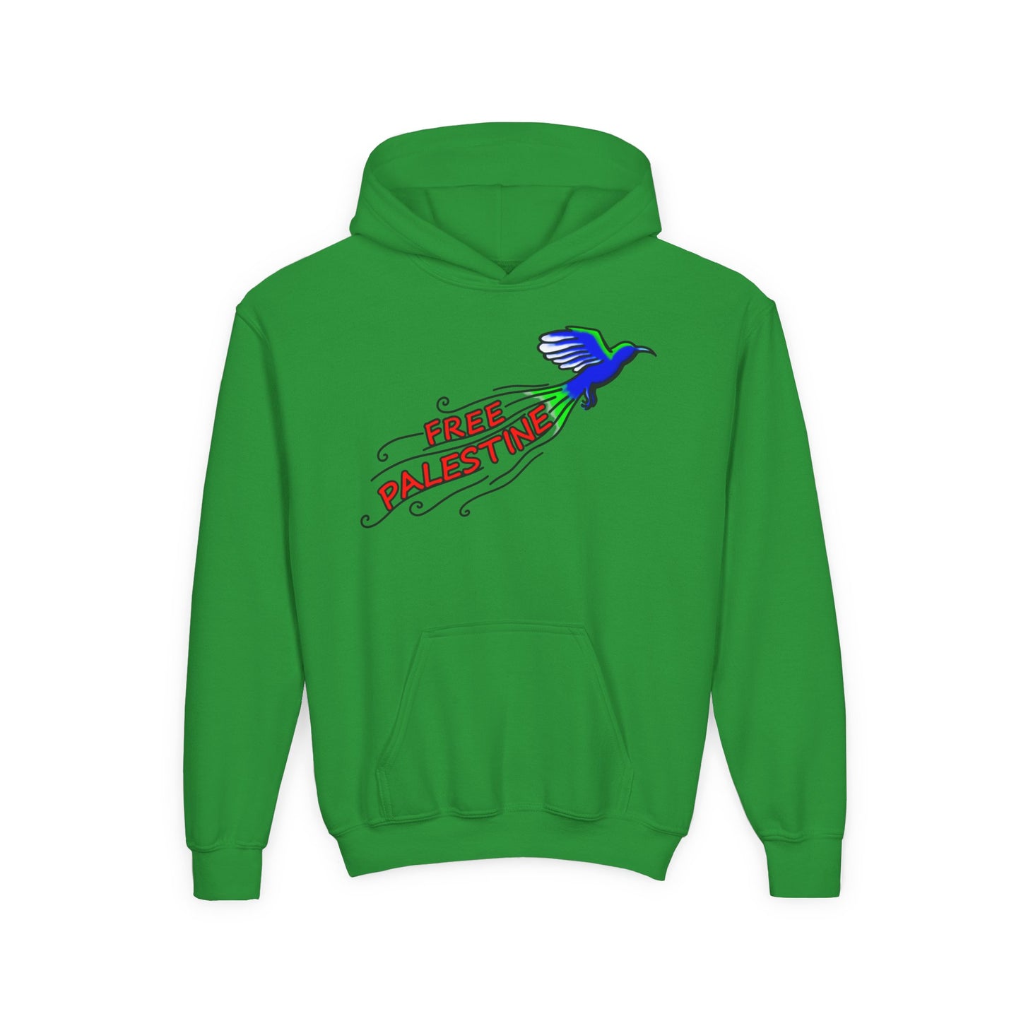Youth Heavy Blend Hooded Sweatshirt - Free Palestine