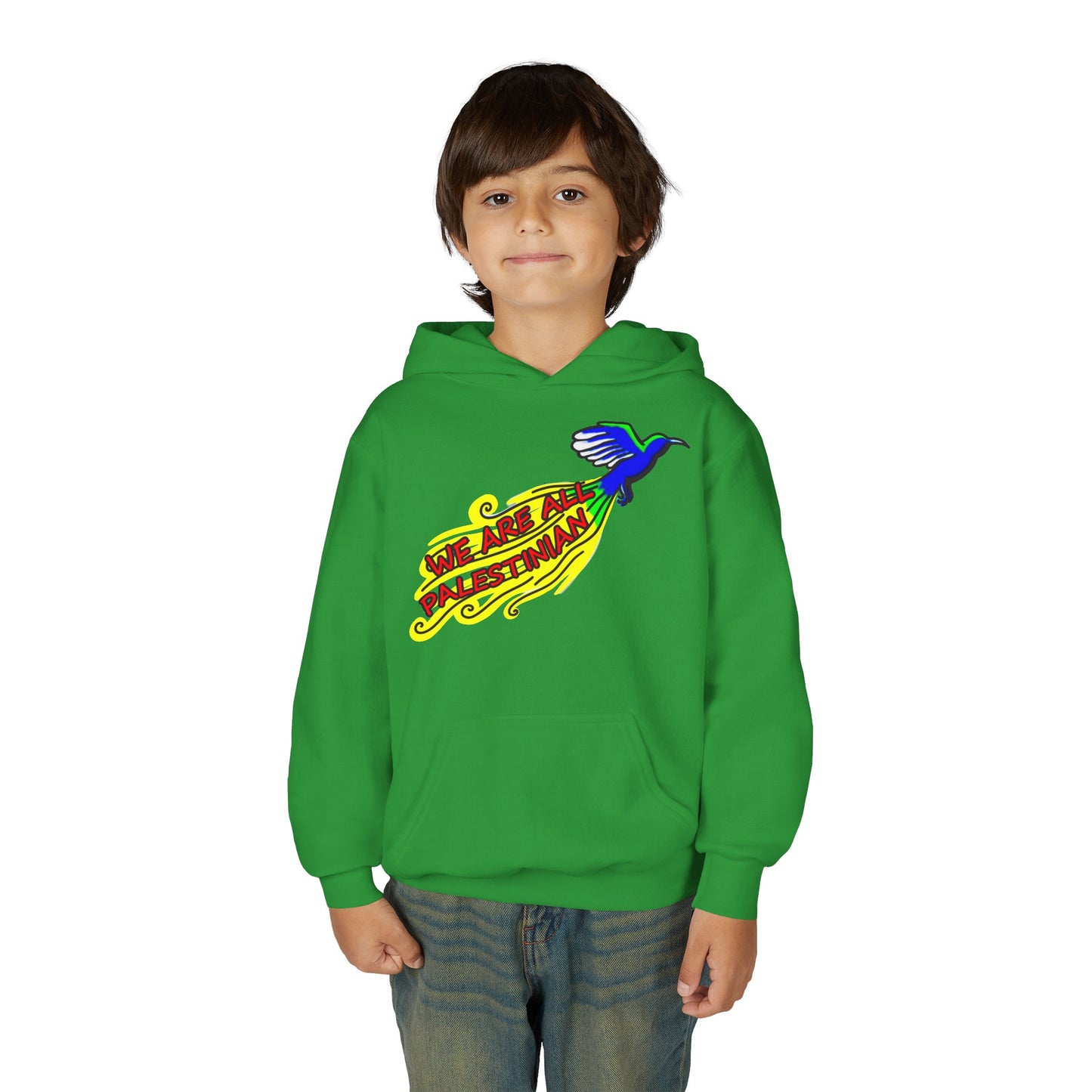 Youth Heavy Blend Hooded Sweatshirt - We are all Palestinian