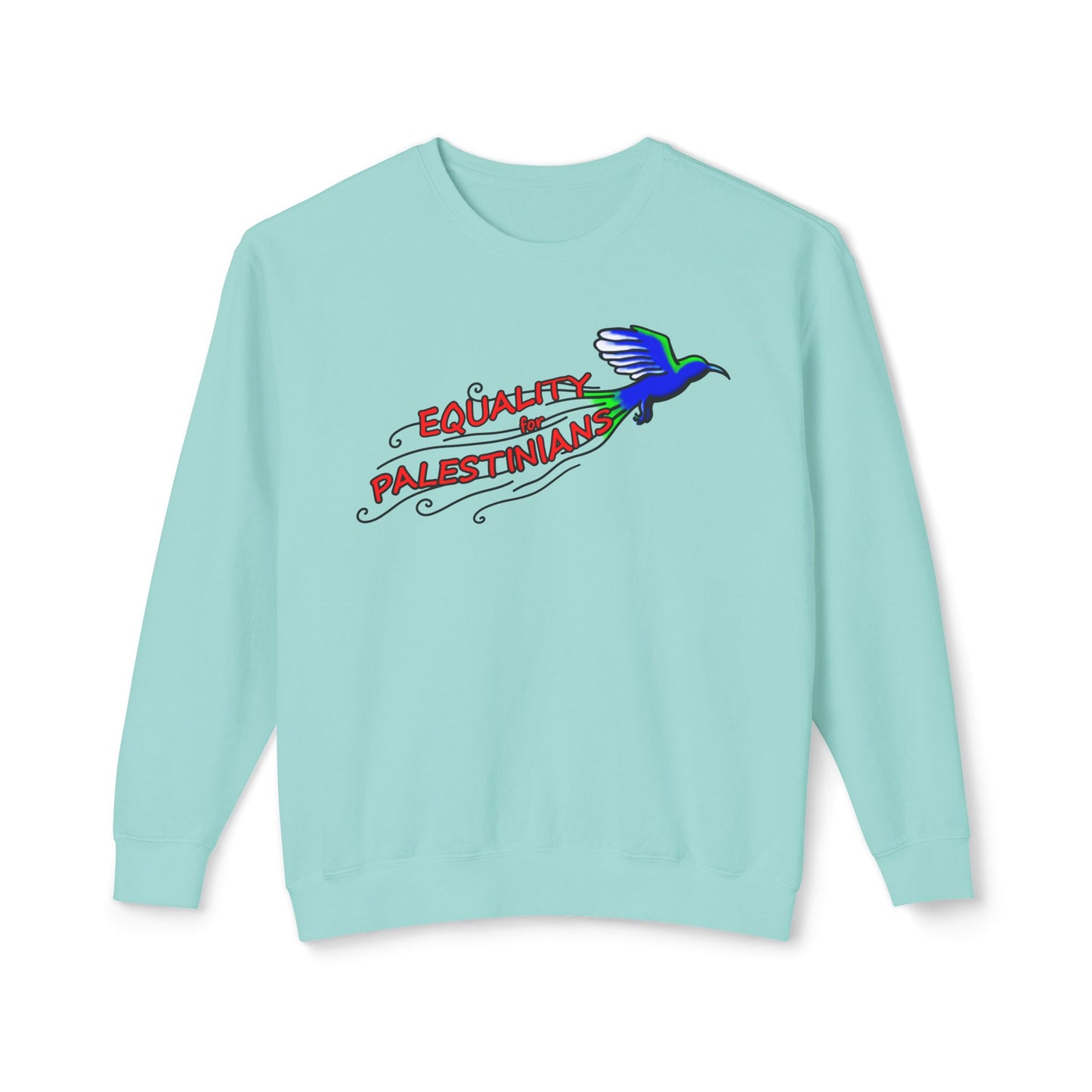 Unisex Lightweight Crewneck Sweatshirt - Equality for Palestinians