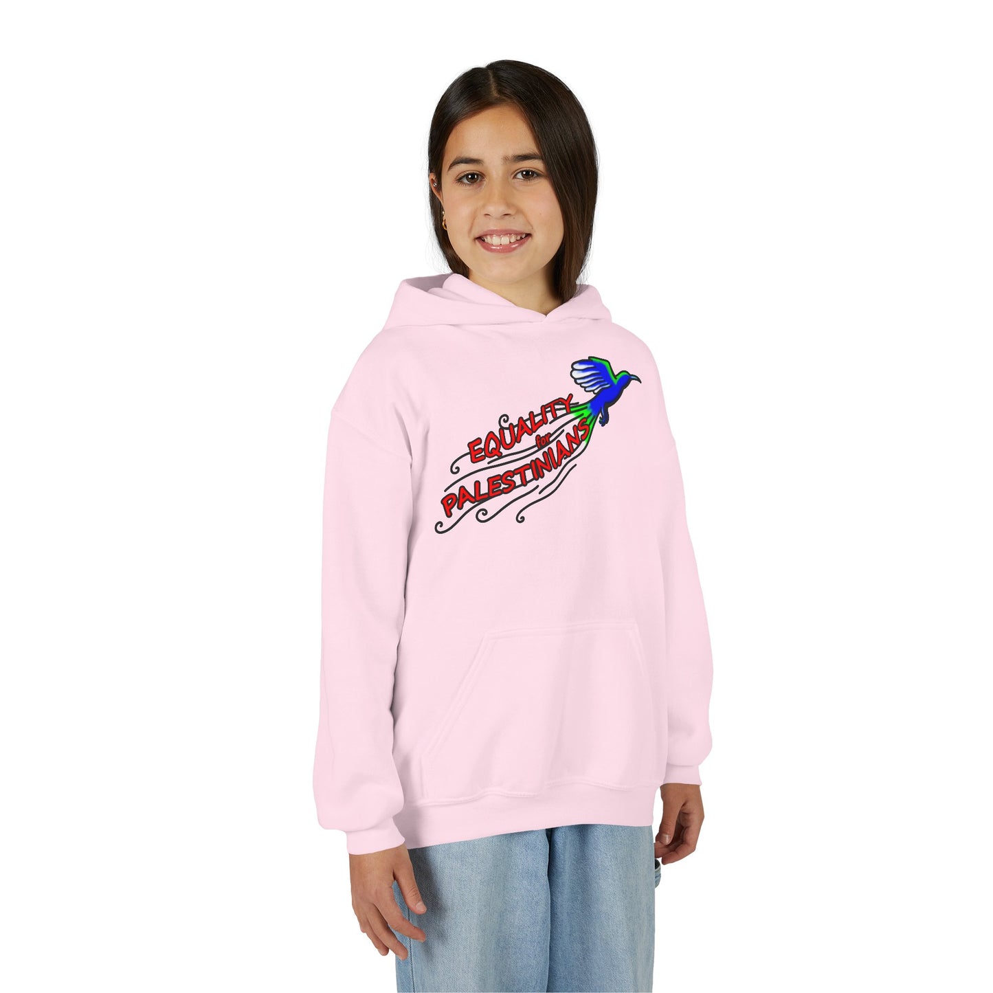 Youth Heavy Blend Hooded Sweatshirt - Equality for Palestinians