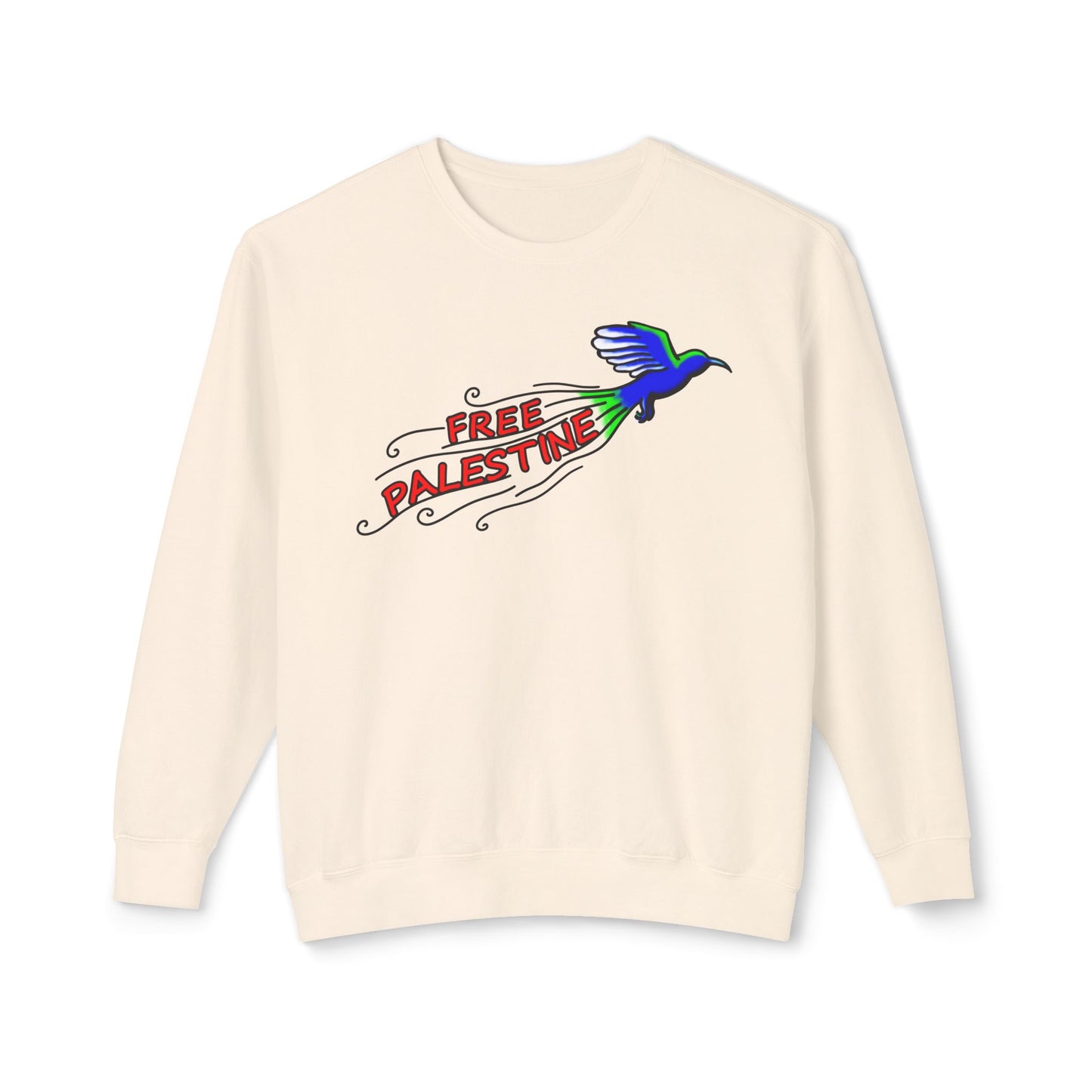 Unisex Lightweight Crewneck Sweatshirt - Free Palestine
