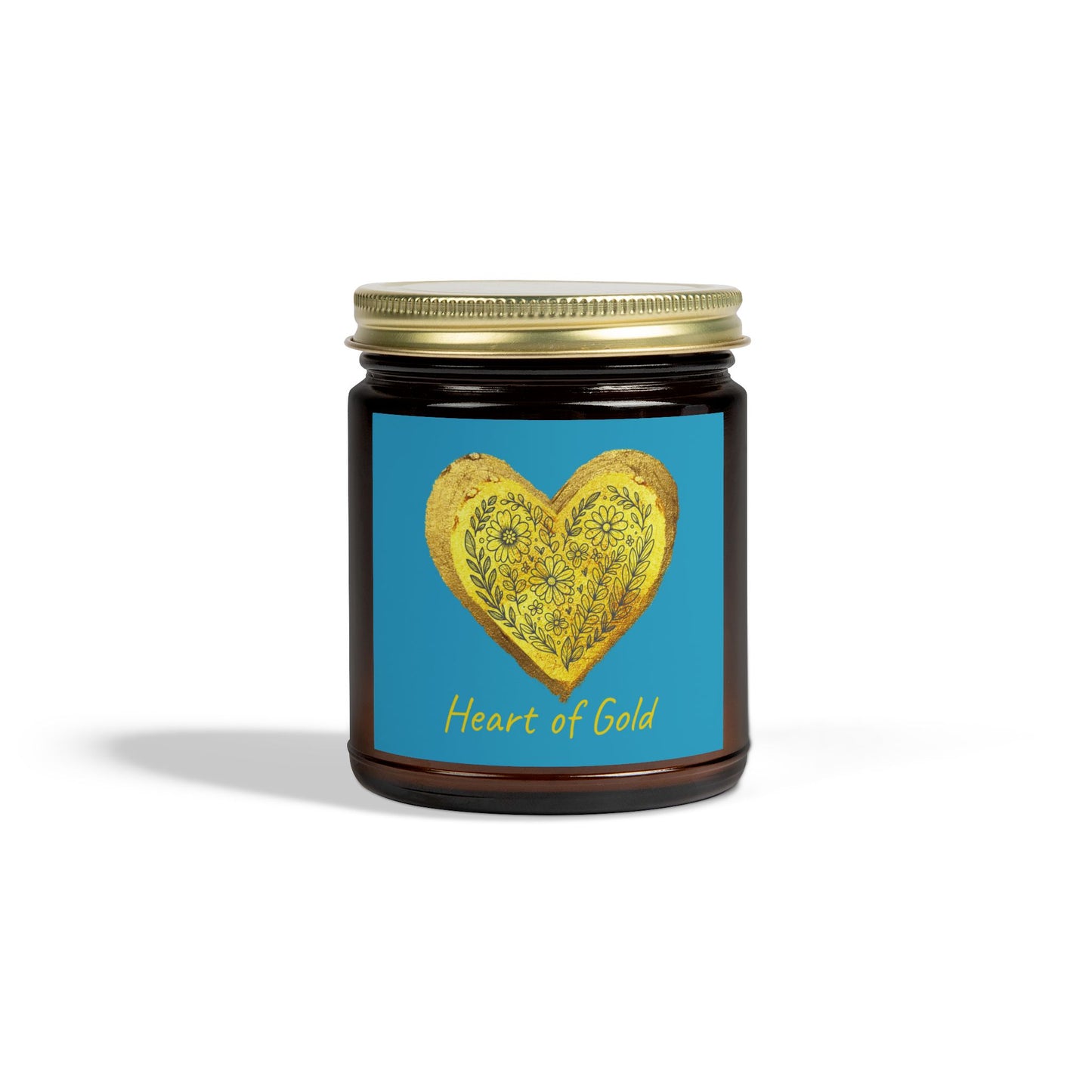 Scented Candle, Coconut Apricot Wax (9oz) - Turquoise