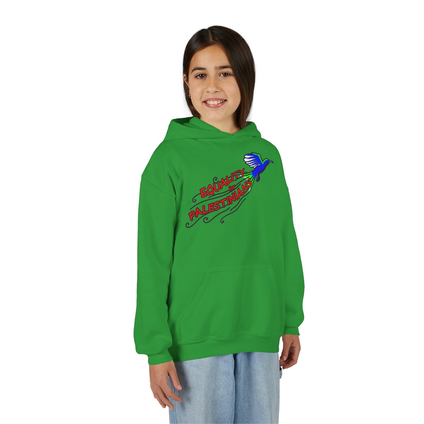 Youth Heavy Blend Hooded Sweatshirt - Equality for Palestinians