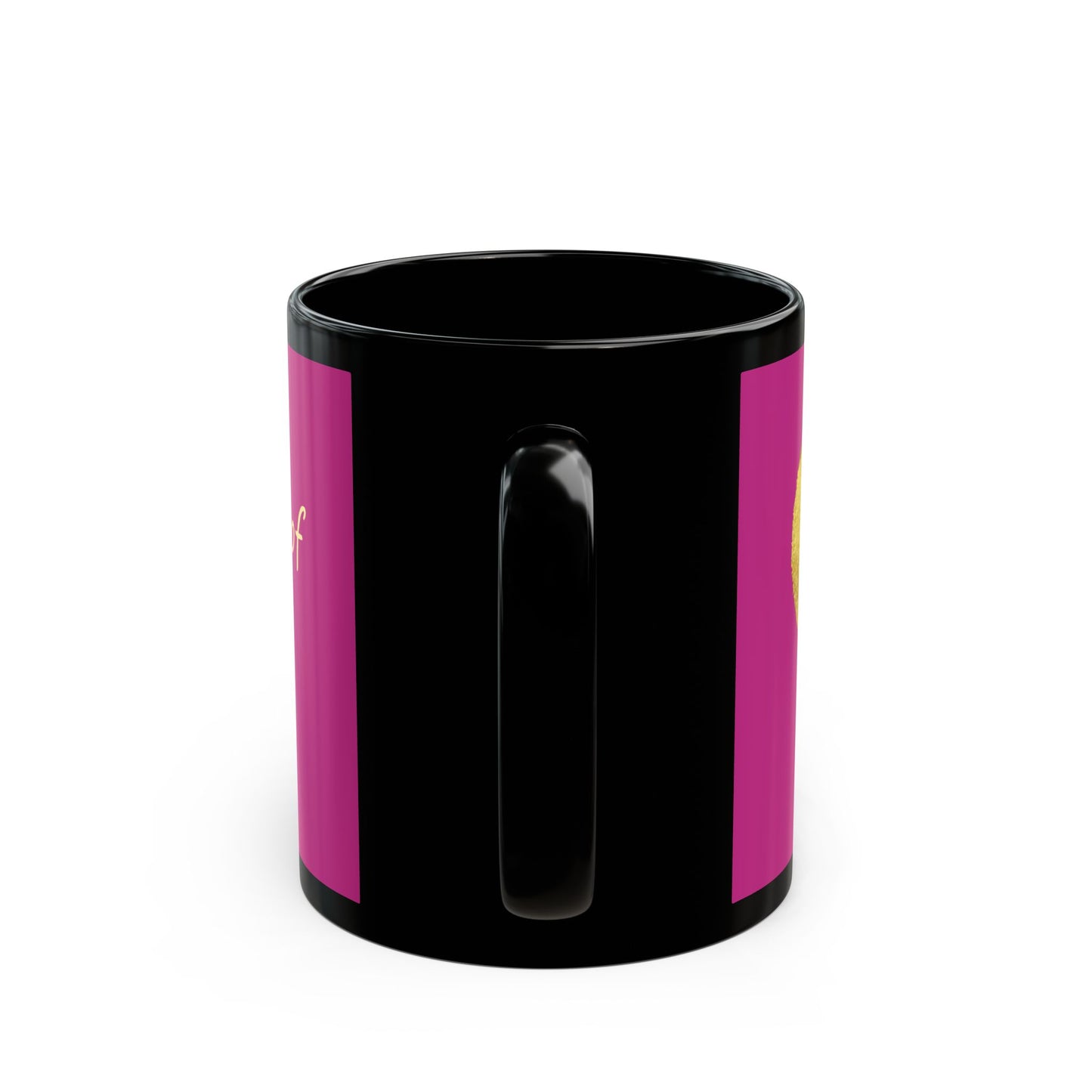 Pink on Black Mug  - Heart of Gold (11oz)