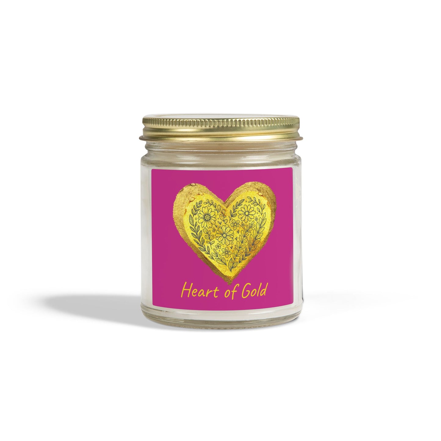 Scented Candle, Coconut Apricot Wax (9oz) - Pink