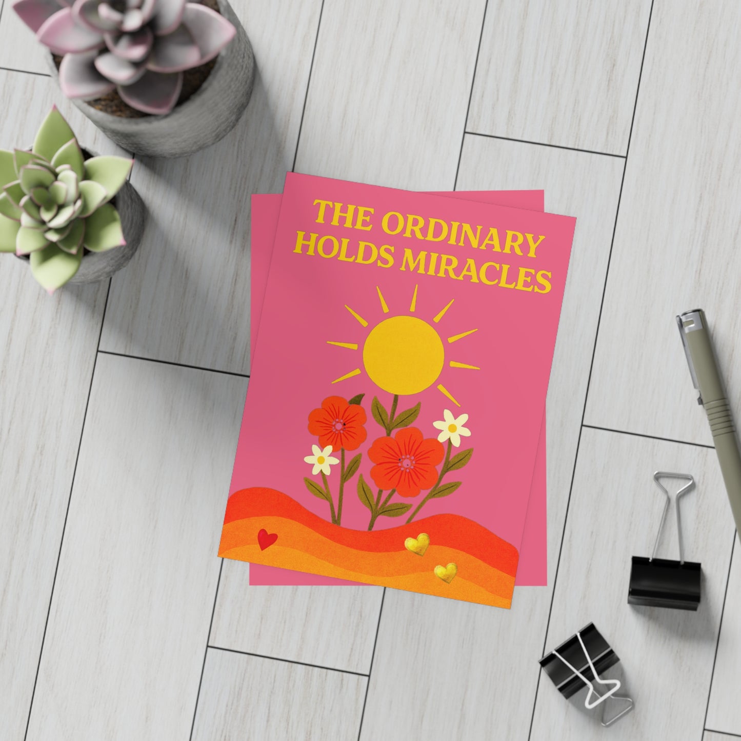 Postcard Bundles (30 pcs, envelopes included) - The Ordinary Holds Miracles (Rose)