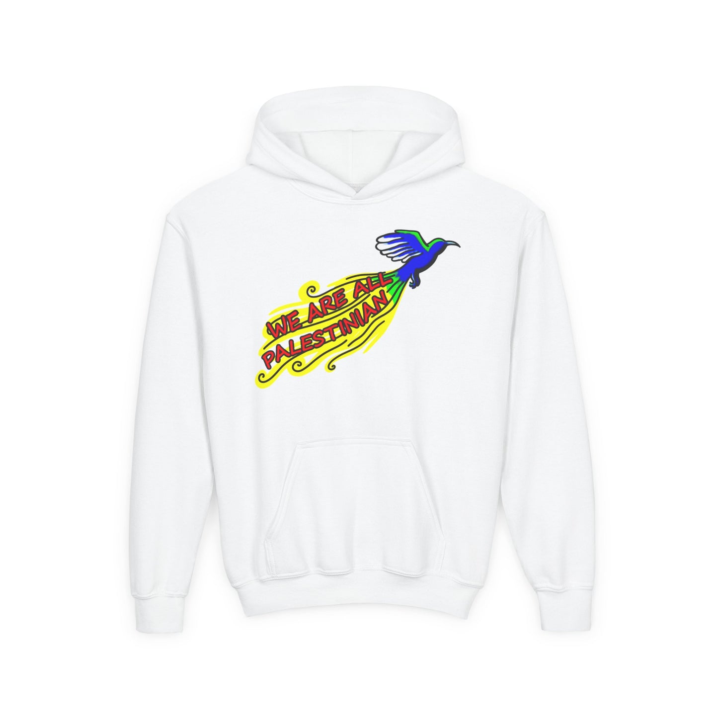 Youth Heavy Blend Hooded Sweatshirt - We are all Palestinian