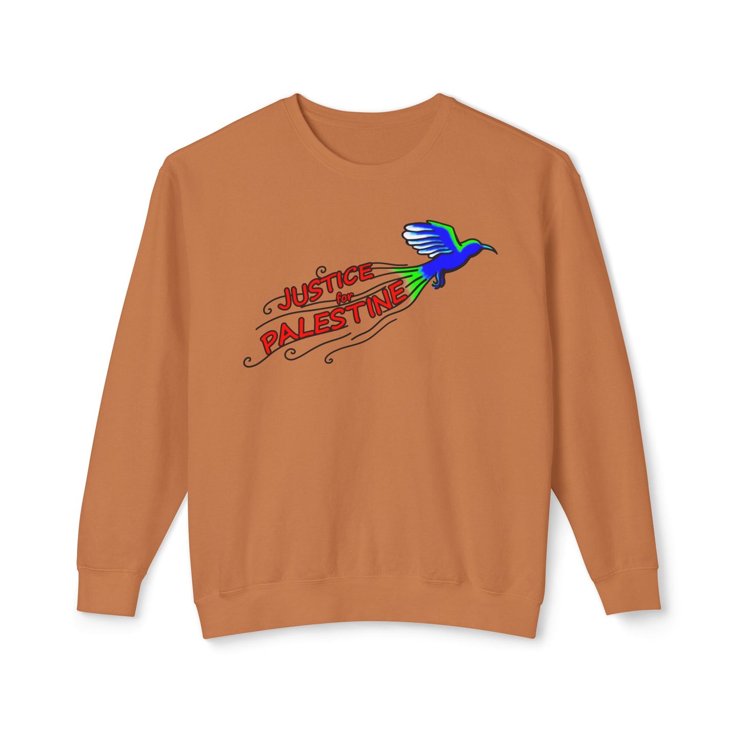 Unisex Lightweight Crewneck Sweatshirt - Justice for Palestine