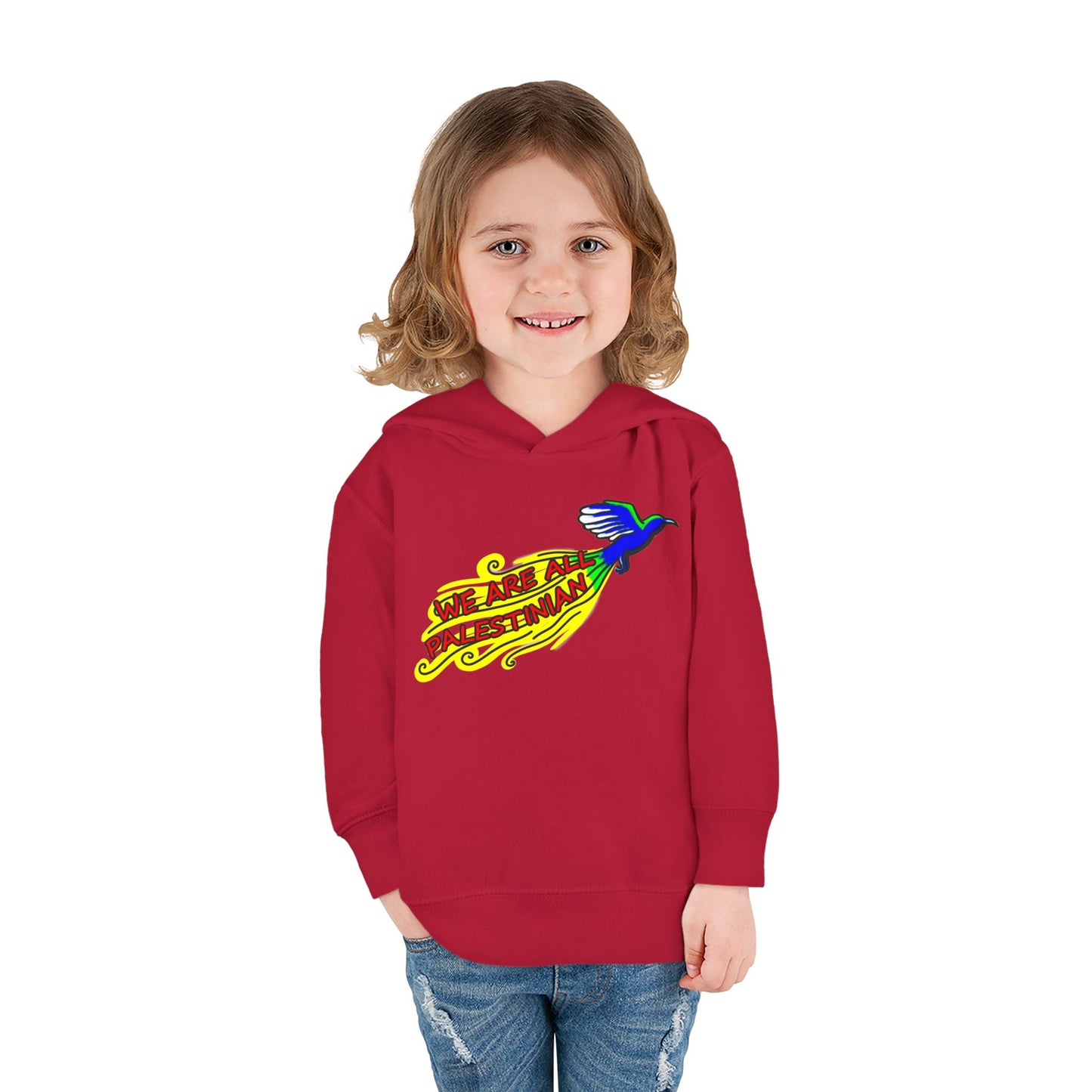 Toddler Pullover Fleece Hoodie - We are all Palestinian