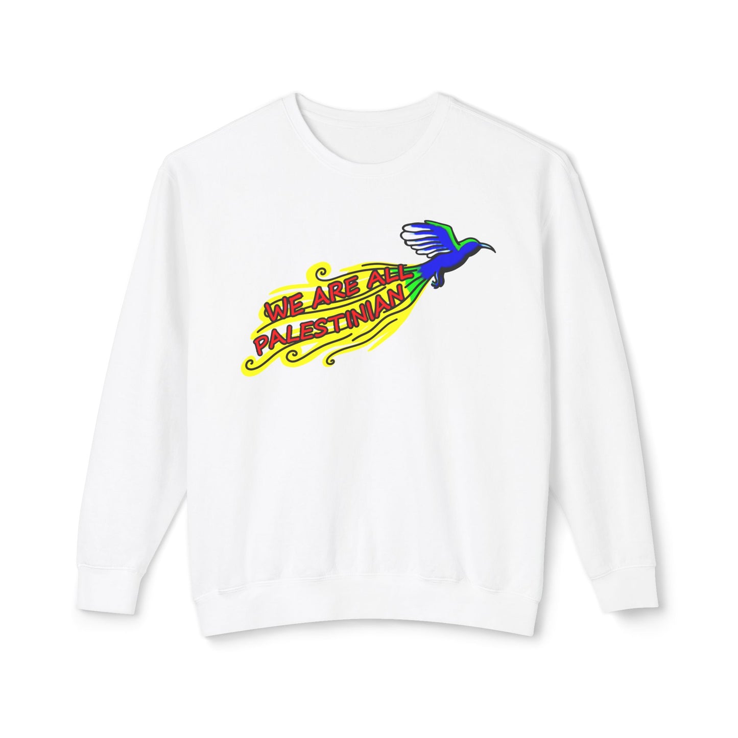 Unisex Lightweight Crewneck Sweatshirt - We are all Palestinian