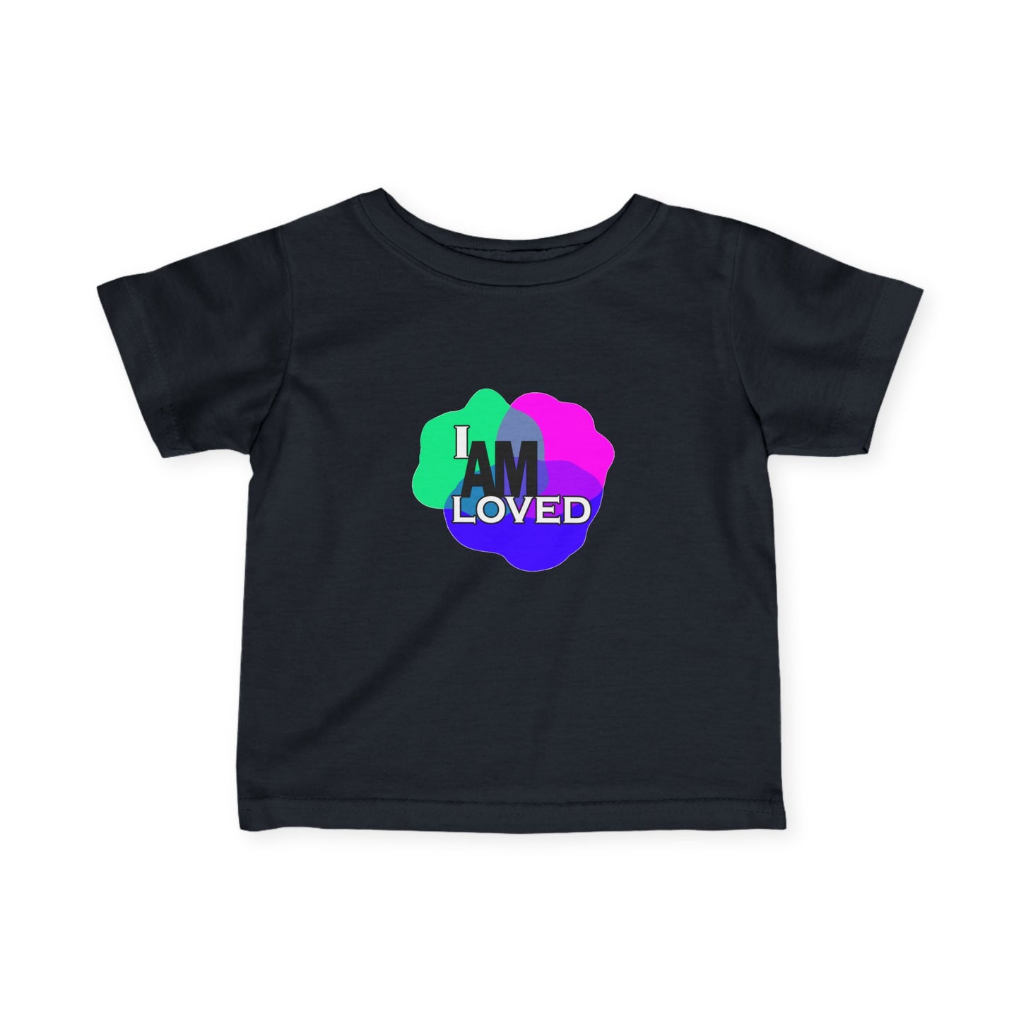 Infant Fine Jersey Tee - I Am Loved (Multicolor with pink)