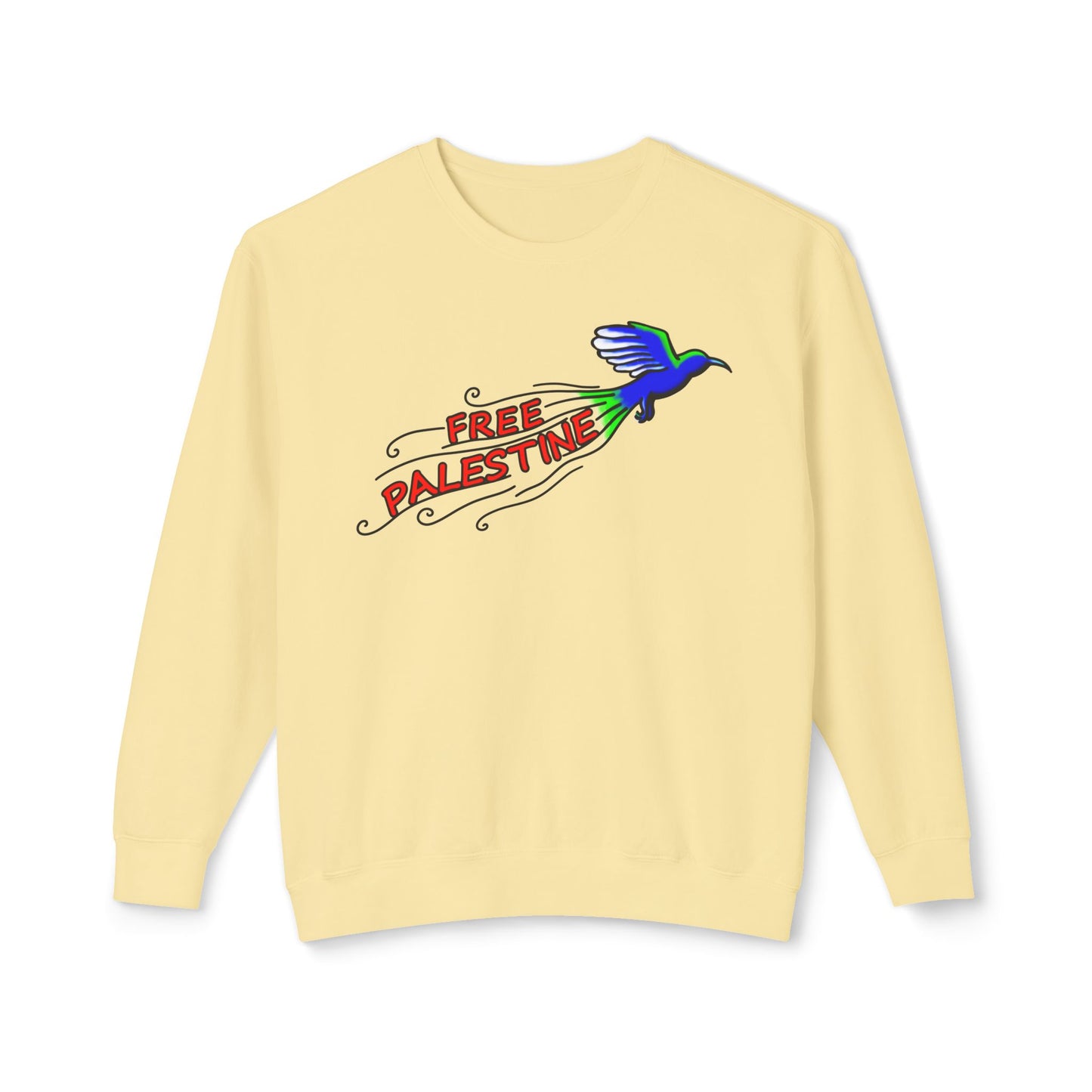 Unisex Lightweight Crewneck Sweatshirt - Free Palestine