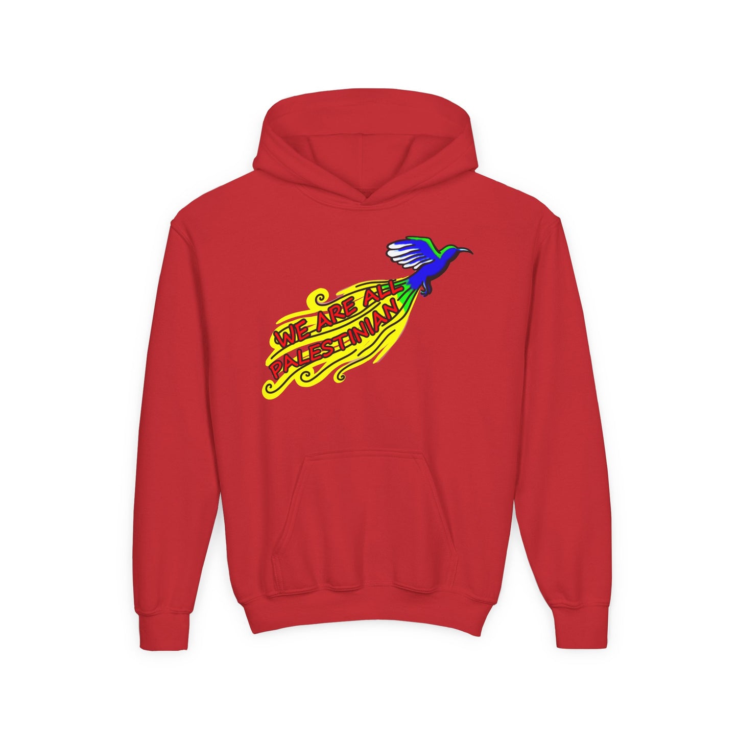 Youth Heavy Blend Hooded Sweatshirt - We are all Palestinian