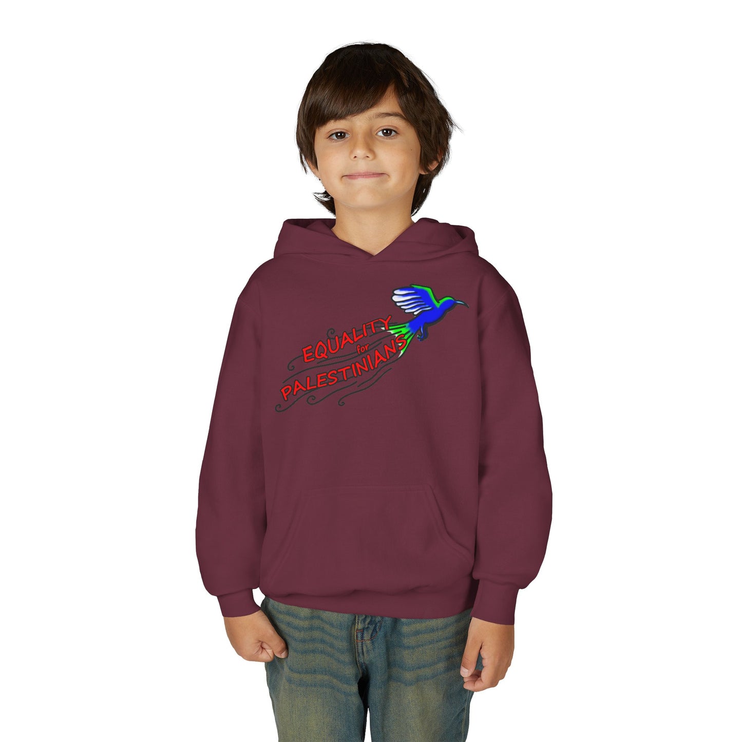 Youth Heavy Blend Hooded Sweatshirt - Equality for Palestinians
