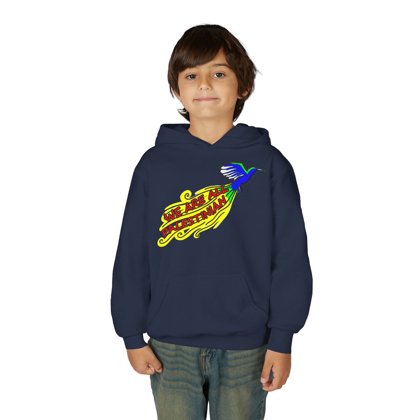 Youth Heavy Blend Hooded Sweatshirt - We are all Palestinian