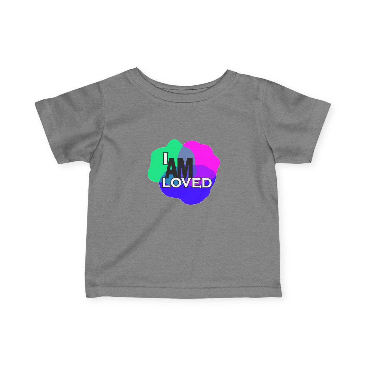 Infant Fine Jersey Tee - I Am Loved (Multicolor with pink)