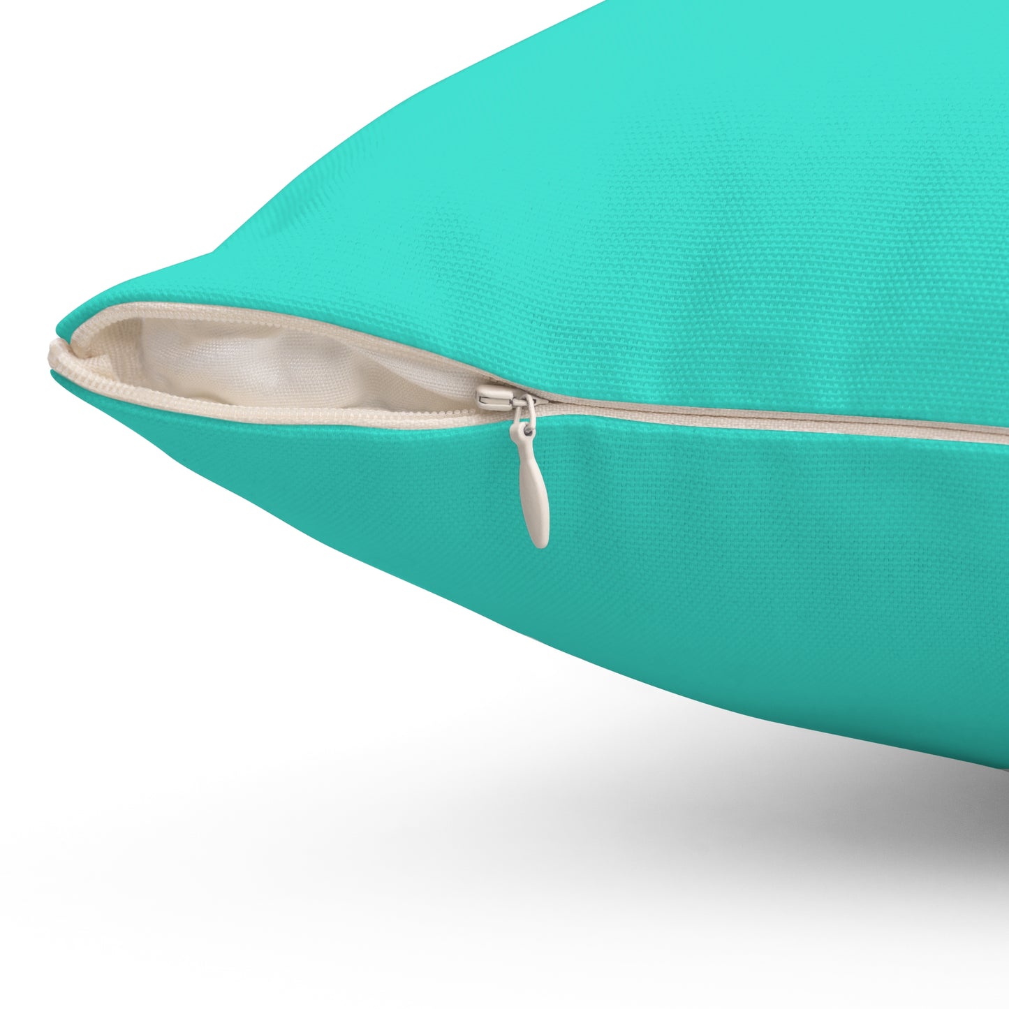Spun Polyester Square Pillow - I Am Loved (Turquoise)