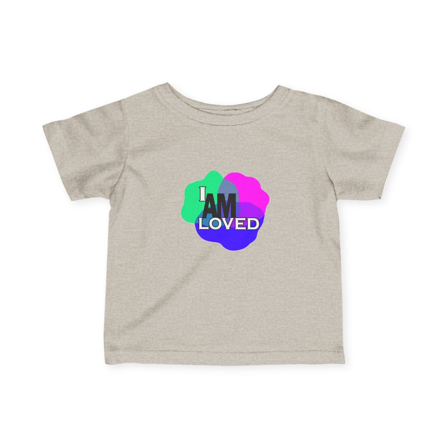 Infant Fine Jersey Tee - I Am Loved (Multicolor with pink)