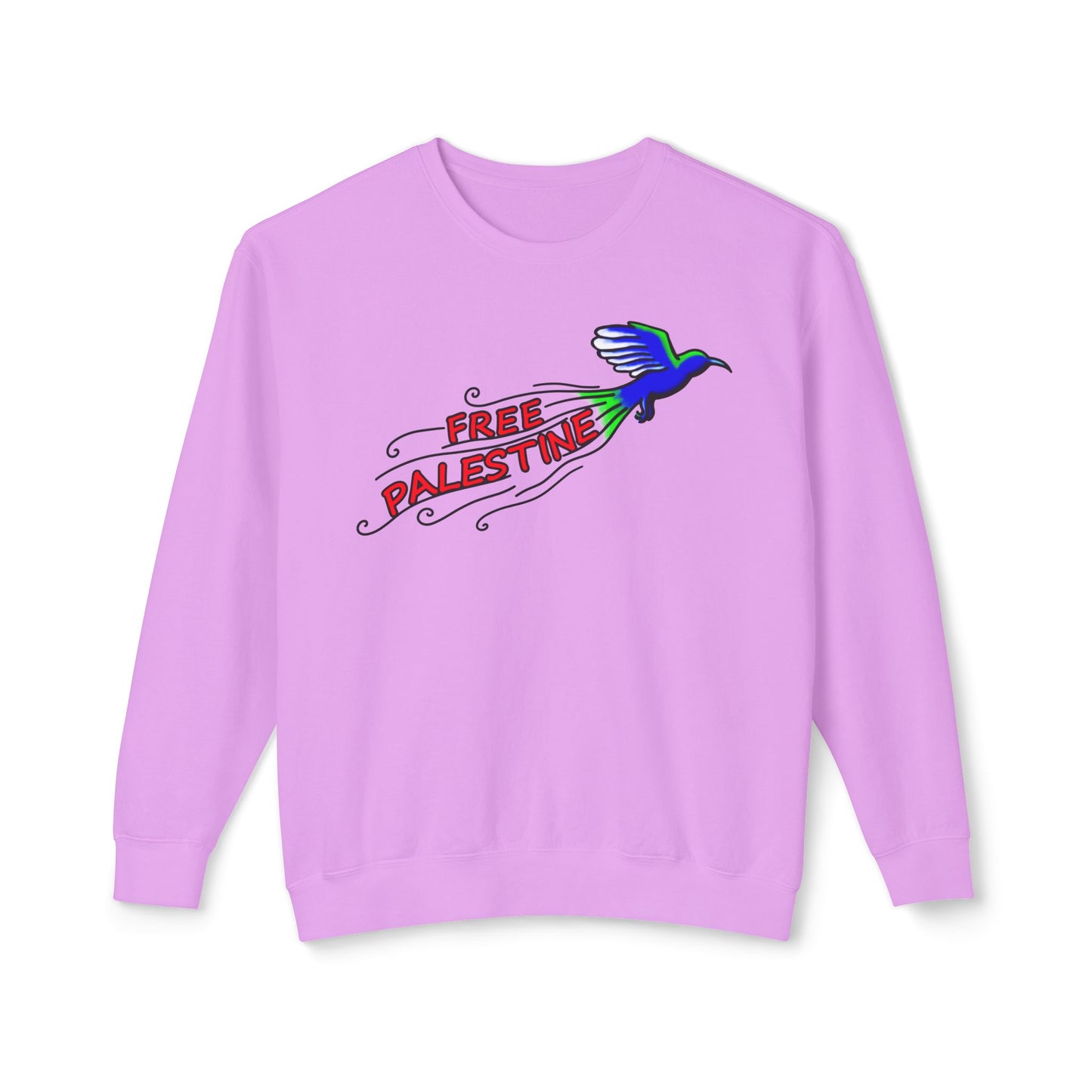 Unisex Lightweight Crewneck Sweatshirt - Free Palestine